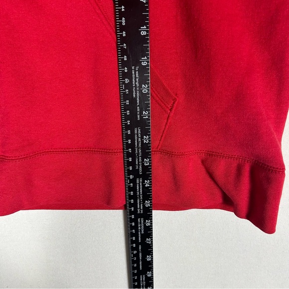 American Sportswear Wisconsin Badgers Hoodie Youth L Large Red Vintage Pullover - Picture 7 of 9